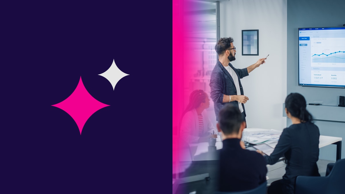 Image showing a man explaining AI trends that create business value